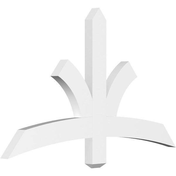 Ekena Millwork Davenport Architectural Grade PVC Gable Bracket, 48"W x 28"H x 2"D x 4"F, 14/12 Pitch GBP048X28X0204DAV00 - main